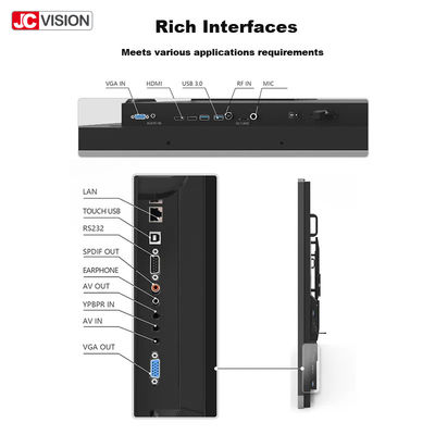 JCVISION 105 Inch Infrared Touch Smart Board Android 11 Interactive Whiteboard