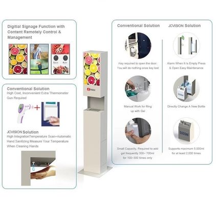 Android IPS Indoor Digital Signage Displays In Store Digital Signage With Infrared Sanitizer