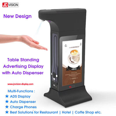 7inch Double Sided Screen Hand Dispenser Sanitizer Digital Advertising Kiosk