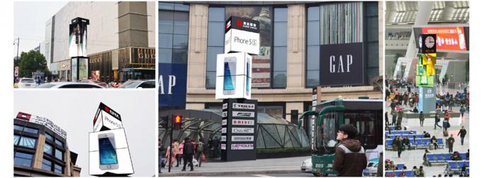 JCVISION Customized Outdoor Digital Signage Display LED Rotating Tower Display 0