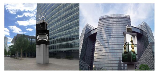 JCVISION Customized Outdoor Digital Signage Display LED Rotating Tower Display 2