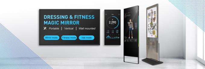 Home Gym Virtual 3D 32'' 43'' Smart Exercise Mirror Interactive Touch ...
