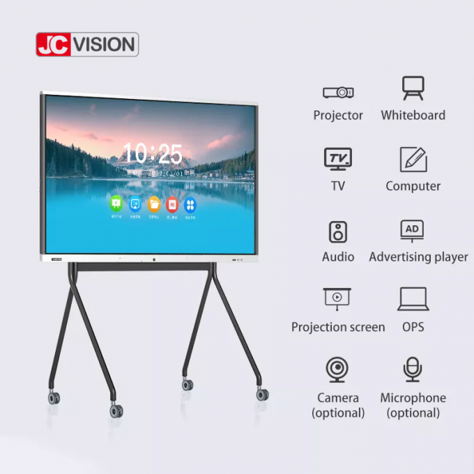 Educational All In One Interactive Electronic Whiteboard Smart Touch Screen