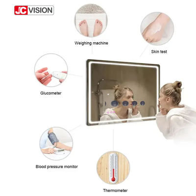 Waterproof Android LED TV Touch Screen Display IP65 Smart LED Bathroom Mirror