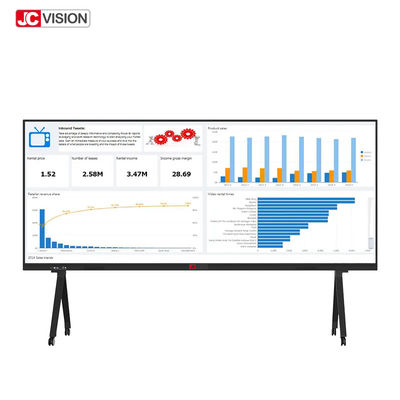 JCVISION 105 Inch Infrared Touch Smart Board Android 11 Interactive Whiteboard