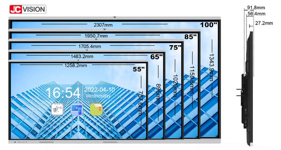 JCVISION Classroom Interactive Smartboard 86 Inches With Android Operating System