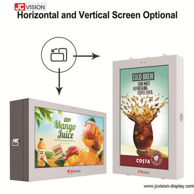 JCVISION 65'' Outdoor Waterproof Digital Signage Wall Mounted LCD Display