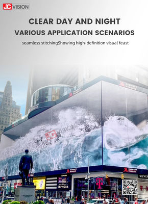 JCVISION's 3D Ultra HD Big LED Advertising Screen Display For Outdoor Building Walls