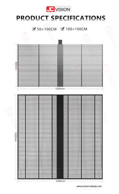 JCVISION High Brightness Transparent LED Screen Display Glass Window Video Wall