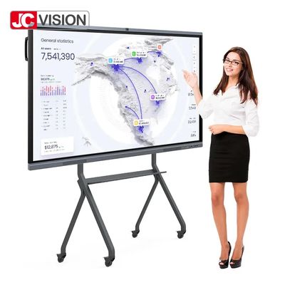 JCVISION 75inch Android 13.0 Interactive Flat Panel 15W*2 Stereo LED Backlight