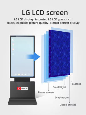 JCVISION Android 128GB Digital Signage Display Floor Stand & Ceiling Hanging Design