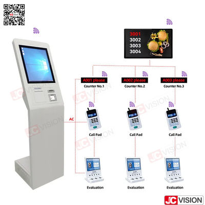 JCVISION Bank Hospital Lobby Queue Management System Ticket Machine Touch Screen Queue Number Machine Queue System