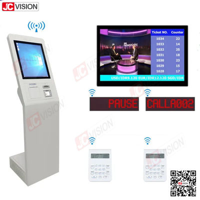 JCVISION Bank Hospital Lobby Queue Management System Ticket Machine Touch Screen Queue Number Machine Queue System