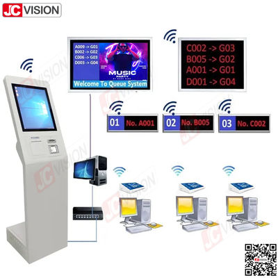 JCVISION Bank Hospital Lobby Queue Management System Ticket Machine Touch Screen Queue Number Machine Queue System