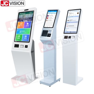 Customized 27 Inch Floor Standing Touch Screen Kiosk Interactive Payment Kiosk Self Service Kiosk with Printer QR Scan Terminal