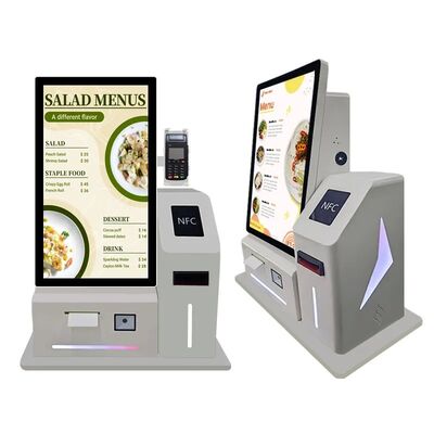 24" LED Decoration Desktop Android Computer Touch Screen Payment Kiosk with Cash Collection