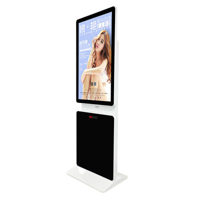Rotating Indoor Digital Signage Displays 10 Points IR Touch Floor Stand Advertising Display