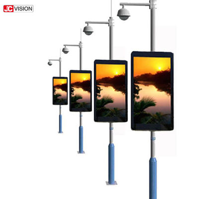 Outdoor Bright P6 Wifi Digital Signage Smart Light Pole LED Display
