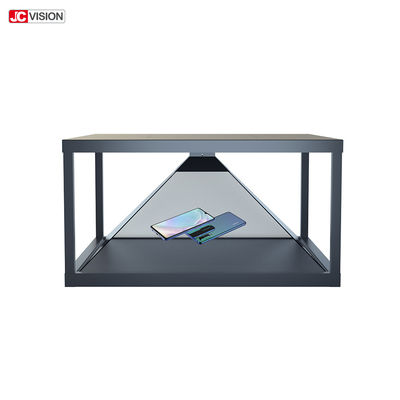 19 Inch Transparent LCD Screen 360 Degree 3D Hologram Glass Pyramid Showcase