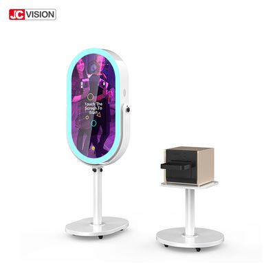 Smart Portable Mirror Booth Kiosk , Selfie Mirror Photo Booth With Printer 21.5inch