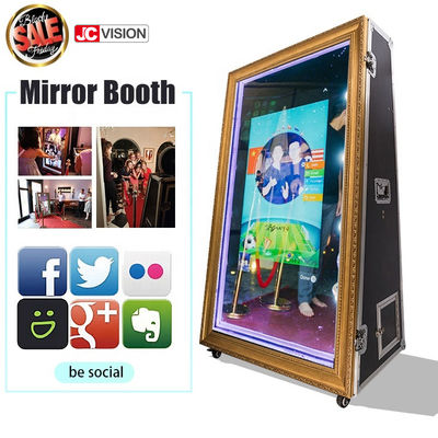 55inch 65inch Photo Booth Mirror , Wedding Portable Magic Mirror Photo Booth Kiosk
