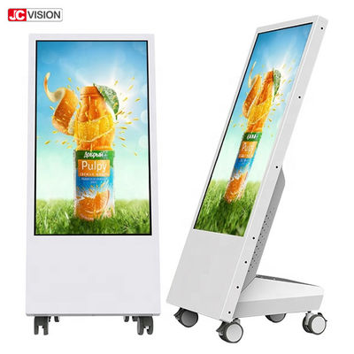 32&quot; 1920x1080 350nits Mobile Lcd Digital Signage With Wheels