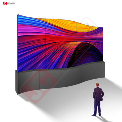 55inch Custom full color curved screen thin flexible advertising display LED video wall