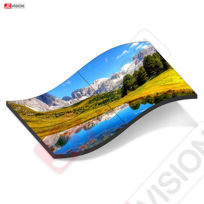 55inch Custom full color curved screen thin flexible advertising display LED video wall