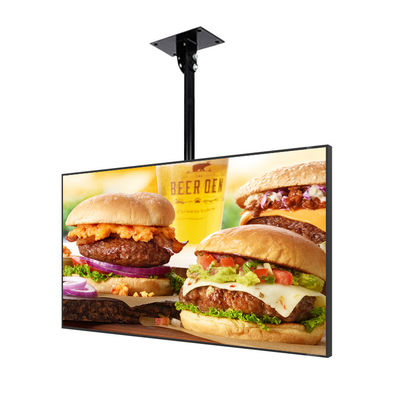 Menu Board Hd Wall Mounted Advertising Display 55 Inch