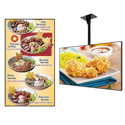 Menu Board Hd Wall Mounted Advertising Display 55 Inch