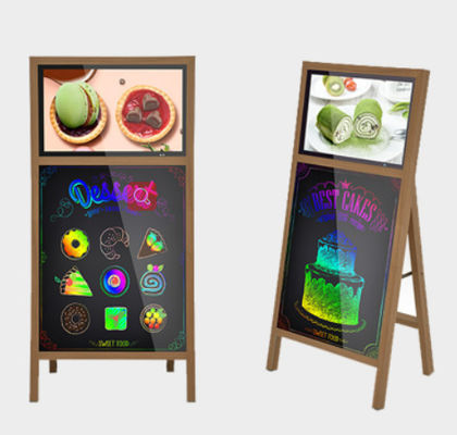 Signway Portable Digital Signage 21&quot; AUO LCD Advertising Display With Writing Board
