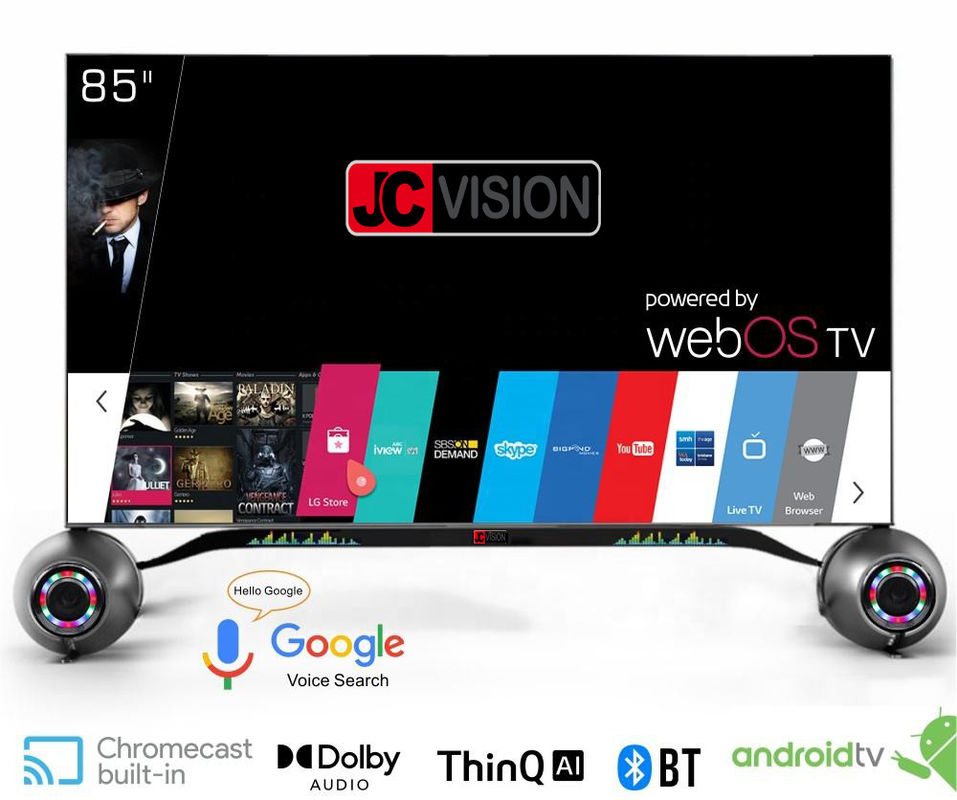 Indoor Digital Signage Displays 85 Inch Smart 4K TV With Android 11 1 And 178x178 Viewing Angle
