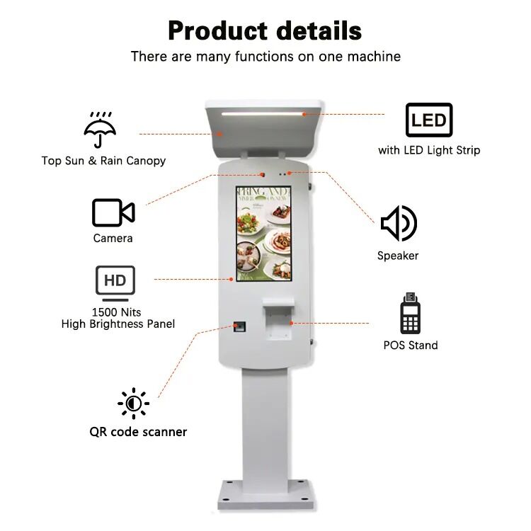 32 Inch Outdoor IP65 Self Service Checkout Kiosk With Aluminum Housing