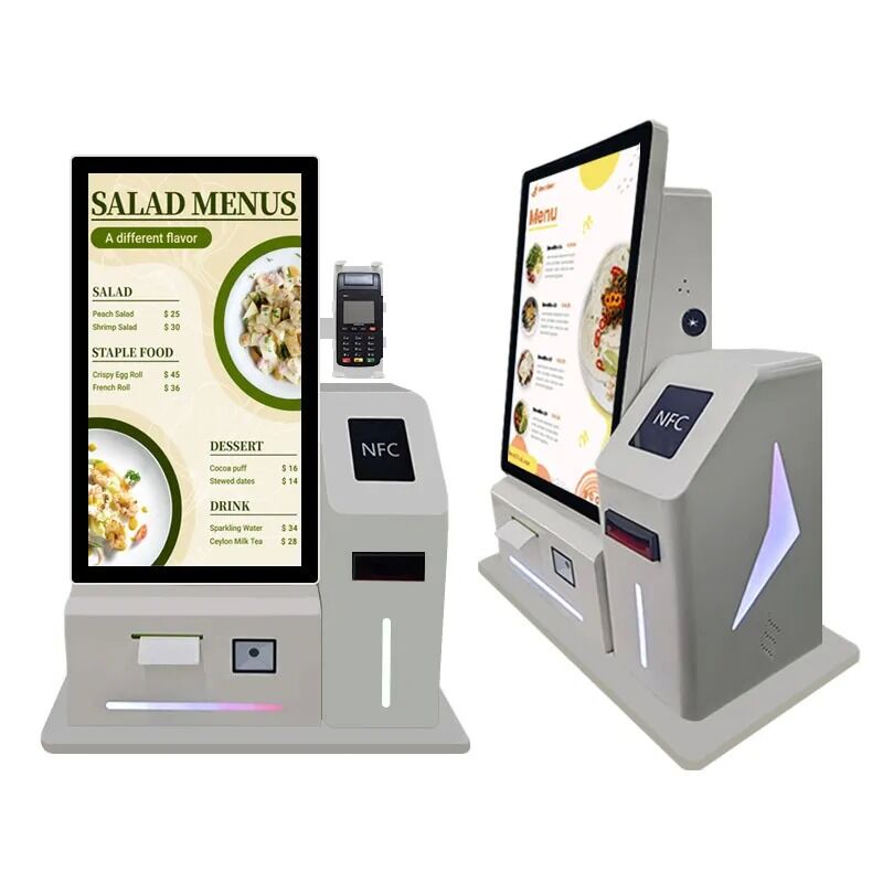 24" LED Decoration Desktop Android Computer Touch Screen Payment Kiosk with Cash Collection