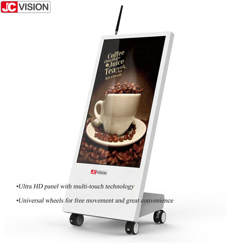 JCVISION Battery Powered Display , 32Inch Moveable Restaurant Digital Signage