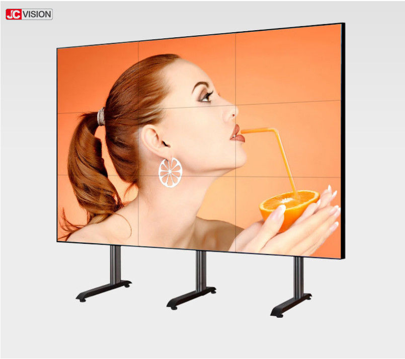 0.88mm Bezel LCD Video Wall Screen 500cd/m2 Jcvision 55 Inch 6.77M Color