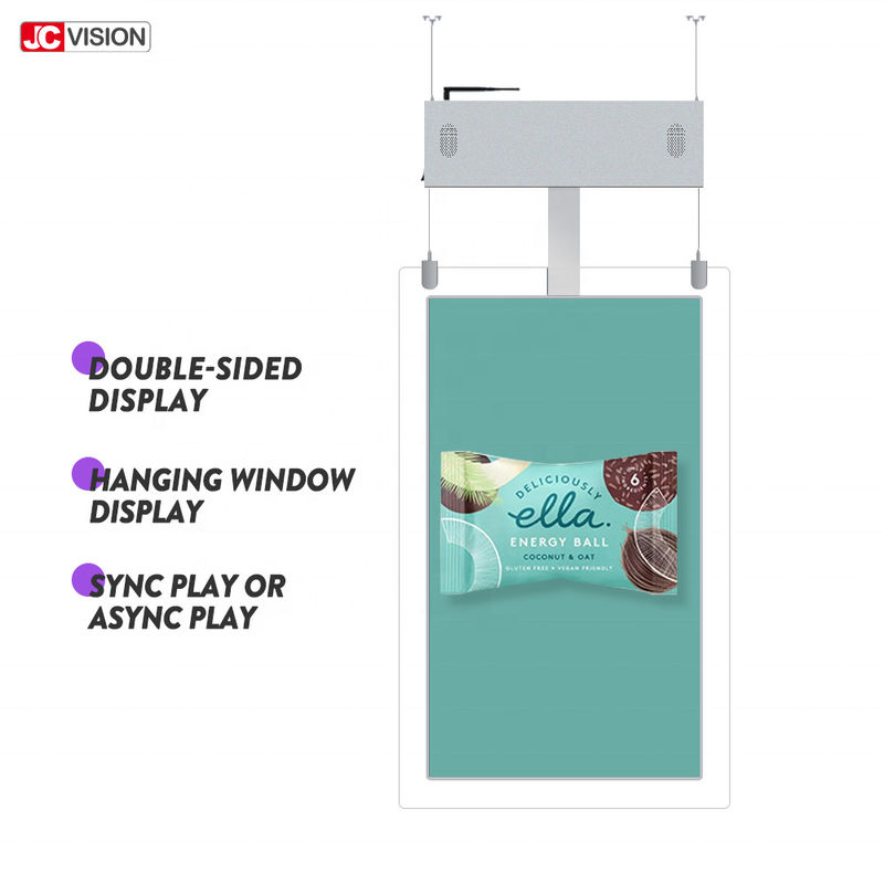 Super Slim Floor Standing Digital Signage Kiosk Dual Screen AD Player