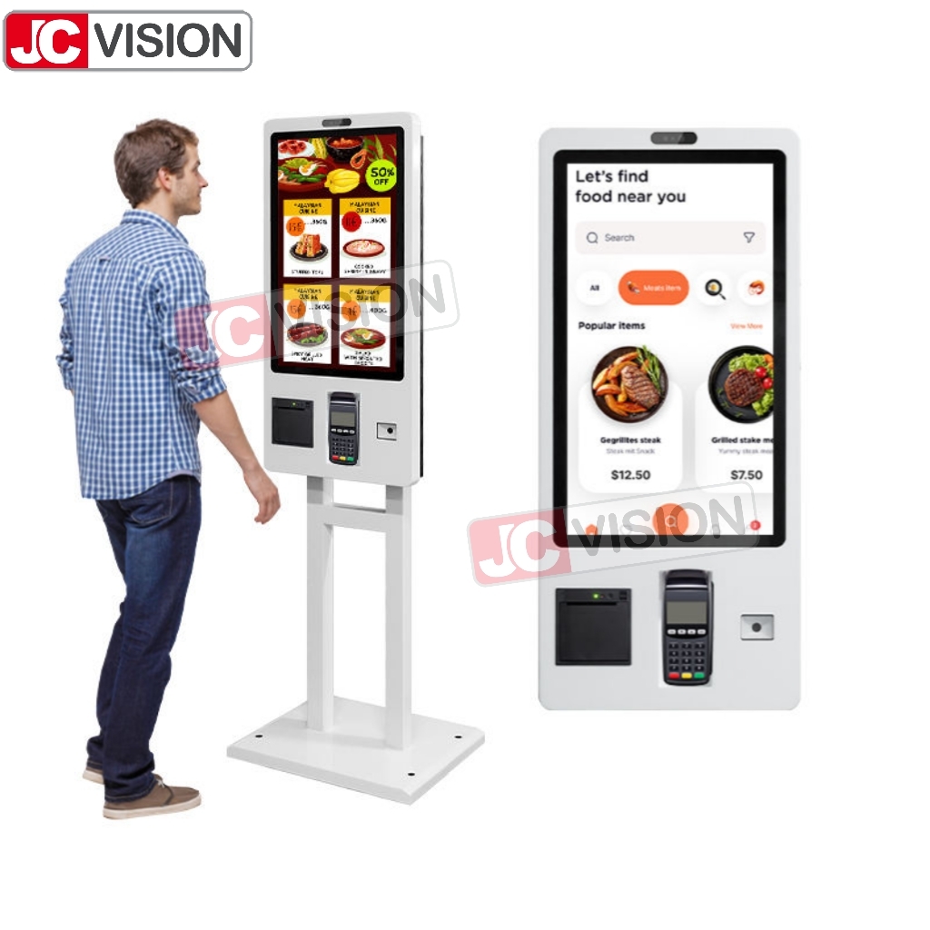 24 27 32 Inch POS Touch Screen Self Checkout Machine Payment Terminal ...