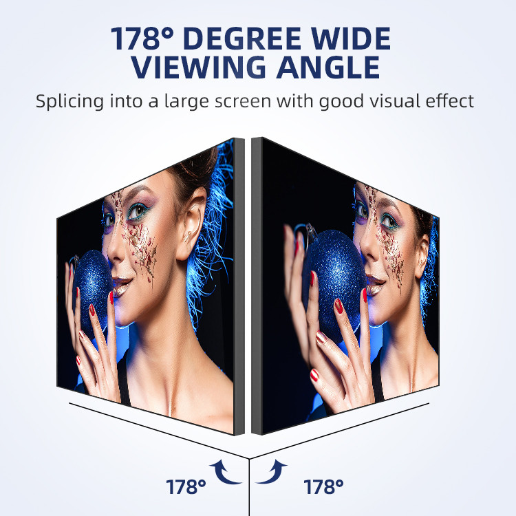 Wall Mounted 46 Inch 4K LCD Video Wall Display Seamless AD Player