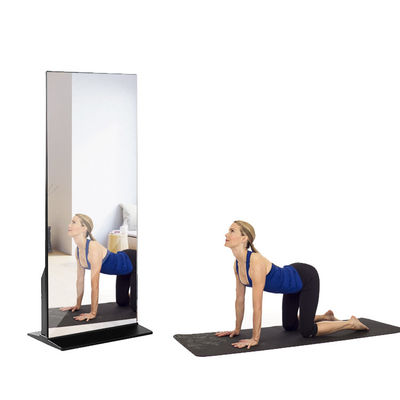 Floor Stand DIY Smart Mirror 65 Inch Interactive Touch Screen For GYM